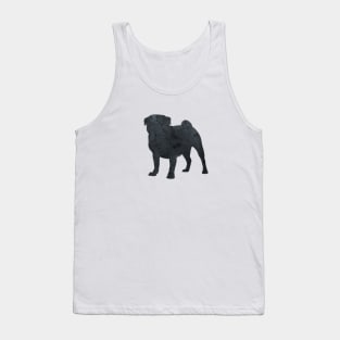 Pug Black Art Silhouette Tank Top